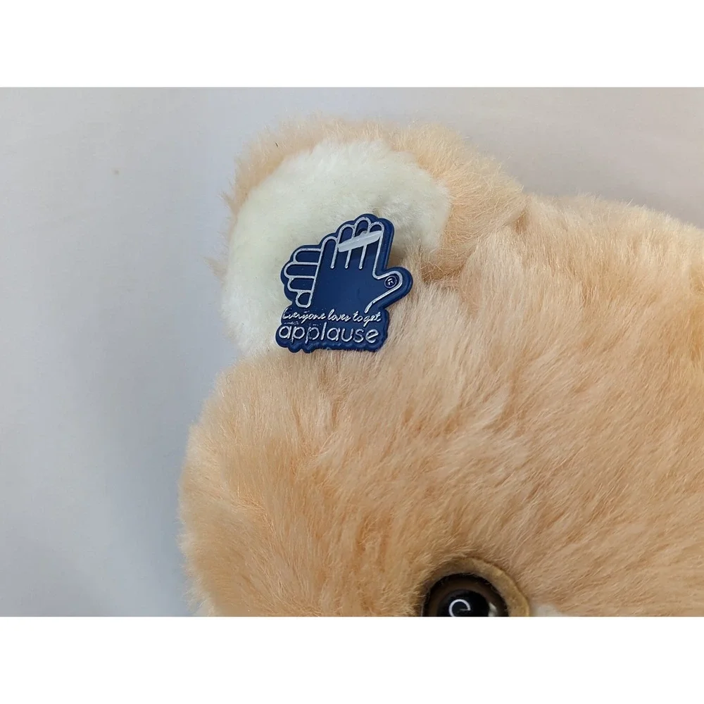 Applause Prayer Bear Plush‎ 11 Inch Blue Shirt 1984 Stuffed Animal Toy